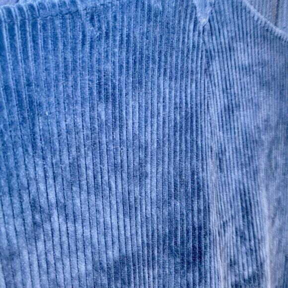 MADEWELL Corduroy Navy Blue Sleeveless Wide-Leg Jumpsuit Sz XS Cropped - Picture 7 of 9